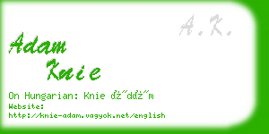 adam knie business card